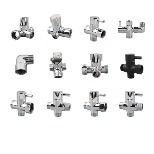 LXHZSY Umschaltventil Dusche 3-Wege Messing Dusche Arm Adapter G1/2'' G3/4 Dusche Umstellung Ventil for Handbrause Feste Dusche Kopf Badezimmer Zubehör(A1) von LXHZSY