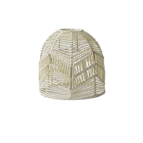 Lampenschirm Hängend Laterne Pendelleuchte Lampenschirm Rattan Wicker Kronleuchter Handgewebte Lampenschirme Beleuchtungskörper Hängeleuchte(White) von LXHZSY