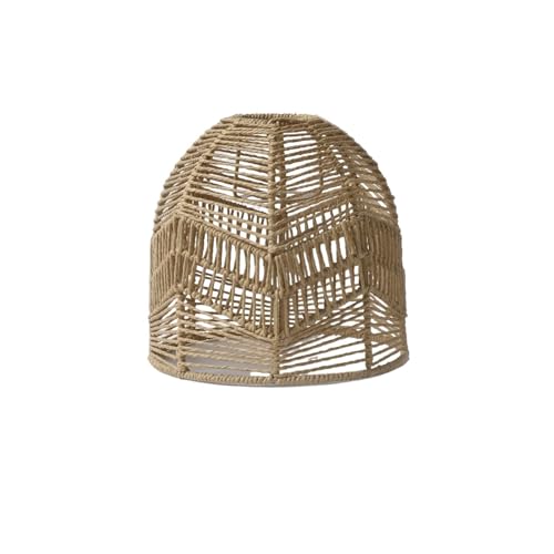 Lampenschirm Hängend Laterne Pendelleuchte Lampenschirm Rattan Wicker Kronleuchter Handgewebte Lampenschirme Beleuchtungskörper Hängeleuchte(Yellow) von LXHZSY