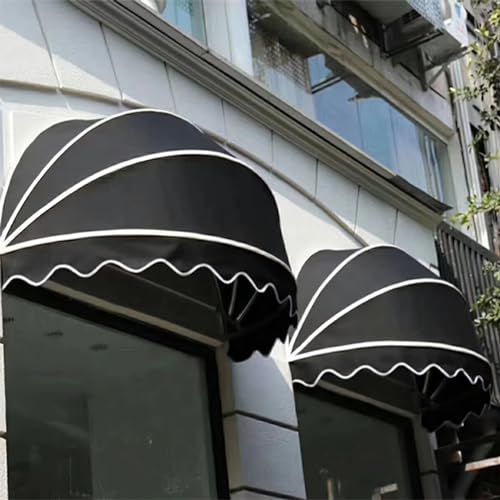 Einziehbare Markise Baldachin, Faltbare Halbkugelförmige Fenstertürmarkise für Regen- und Sonnenschutz Einziehbare Markise Baldachin, Faltbare Halbkugelförmige Fenstertürmarkise für Regen- und Sonnenschutz von LXJBBD