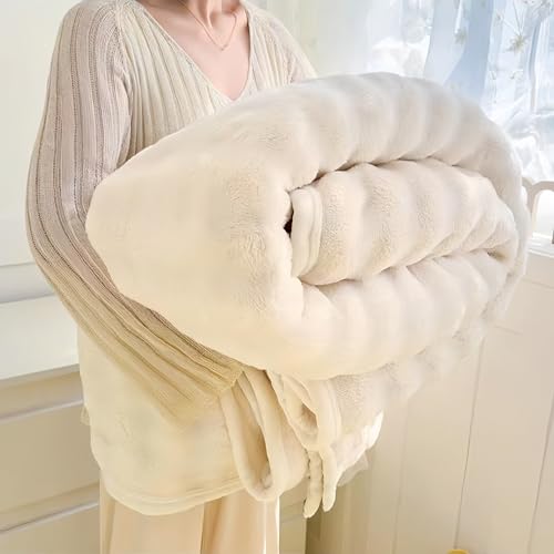 LXJBBD Bequeme, weiche Überwurfdecke, doppelseitige dekorative Decke für alle Jahreszeiten, ideal für Bett, Sofa, Sessel und Bank, nur inklusive Decke von LXJBBD