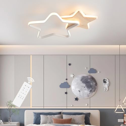 LXJCSM LED Deckenleuchte, 35W Deckenlampe Kinderzimmer, 50cm Kinderzimmer Lampe Decke Dimmbar mit Fernbedienung, Kreative Stern Led Deckenlampe für Babyzimmer, Schlafzimmer, Wohnzimmer LXJCSM LED Deckenleuchte, 35W Deckenlampe Kinderzimmer, 50cm Kinderzimmer Lampe Decke Dimmbar mit Fernbedienung, Kreative Stern Led Deckenlampe für Babyzimmer, Schlafzimmer, Wohnzimmer von LXJCSM