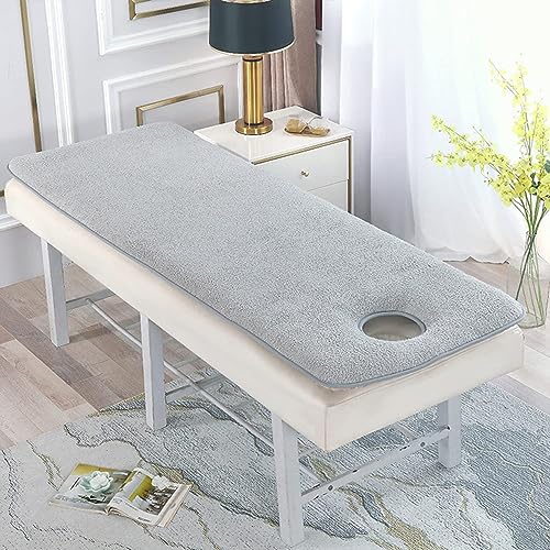 LXJDDLD Quadratischer/Runder/Trapezförmiger Kopfmassagetisch-Matratzenschutz,Schönheits-Bett-Matratzenauflage,Badekurort-Bettmatratzenauflage,Massagetischzubehör Kissen Lash Bed,Gray s,80x190cm von LXJDDLD