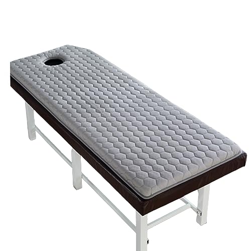 LXJDDLD Schönheitssalon-Bettmatratze Mit Atemloch,Massagetisch Lash Bett Matratzenauflage Memory Foam,Trapezförmige Hauptbadekurort-Bett-Matratzen-Auflage,Ohne Bett,Grau,75x185cm 4cm von LXJDDLD