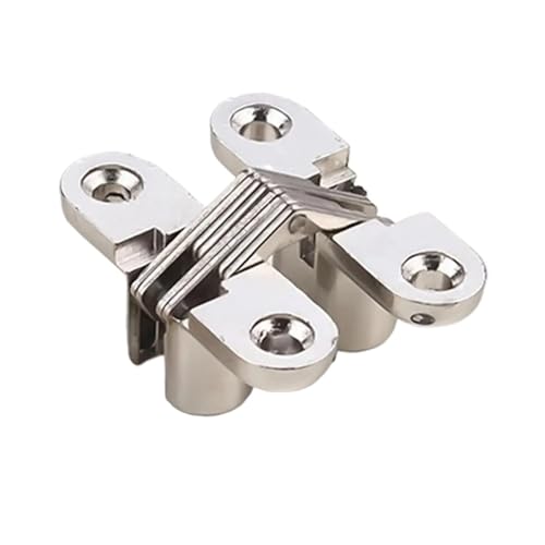 1 STÜCKE 8x42 MM Unsichtbares, verdecktes Kreuztürscharnier mit Schraube for Falttür-/Fenstermöbel für Schränke, Wandschränke(Color2) von LXLAEOANG