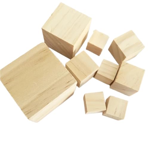10/15/20/25/30/35/40mm Holz Quadratische Blöcke Mini Würfel Verschönerung for Holzarbeiten Handwerk DIY(5PCS 25MM) von LXLAEOANG