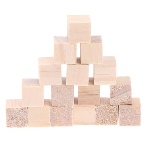 100 Stück unvollendete leere Mini-Quadratblöcke aus Holz for Selbermachen, 1 cm, massive Holzwürfel for Holzarbeiten, Basteln, Kinderspielzeug, Puzzleherstellung 100 Stück unvollendete leere Mini-Quadratblöcke aus Holz for Selbermachen, 1 cm, massive Holzwürfel for Holzarbeiten, Basteln, Kinderspielzeug, Puzzleherstellung von LXLAEOANG