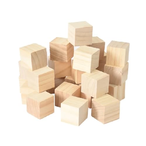 Holzwürfel for Heimwerkerarbeiten – Hochwertige Kiefernholzblöcke, kreative Modelle und handgefertigte Projekte(3cm x 6pcs) von LXLAEOANG