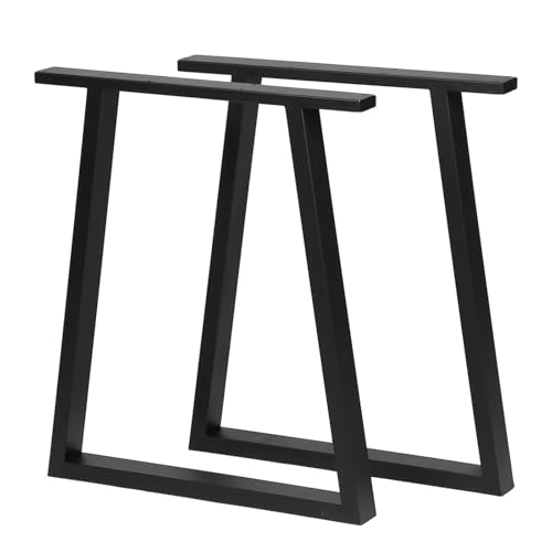 LXLAEOANG 2 Teile/Satz Stahl Beine for DIY Tisch Schreibtisch Bank Frühstück Bar Trapez Basis Tisch Beine Schwarz für Couchtisch Bei Esstisch von LXLAEOANG