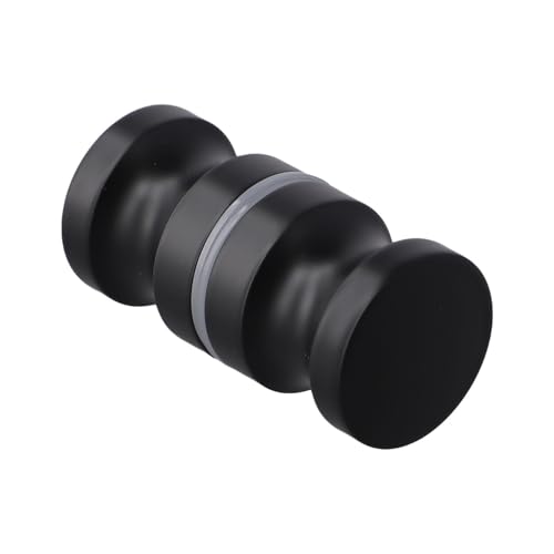 LXLAEOANG Einloch-Glastürgriff aus Aluminiumlegierung, Rücken-an-Rücken-Glastürknauf-Abzieher, Badezimmer-Duschgriff, goldener Weinschrankgriff für Duschtür Glastüren(Black) von LXLAEOANG