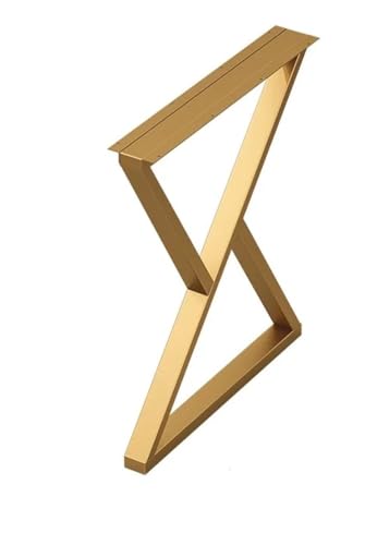 LXLAEOANG Einseitige Beinhalterung aus Eisenstange, Schrankstütze aus Metall, einfaches Schreibtisch-Esstischbein für Couchtisch Bei Esstisch(Gold W50H70cm) von LXLAEOANG