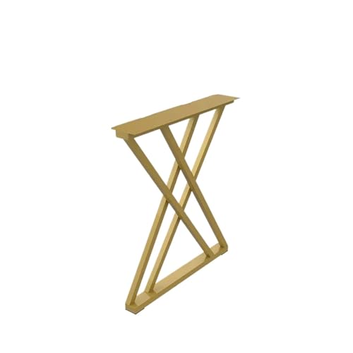 LXLAEOANG Esstischfuß aus Metall, Eisen, leichtes Edelstahl, Insel-Stützgestell, Schreibtisch, Eitelkeit, Einzelbein für Couchtisch Bei Esstisch(Gold 60 Wide 72 high) von LXLAEOANG
