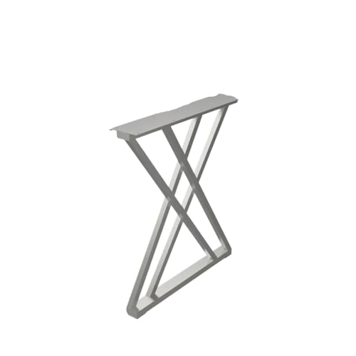 LXLAEOANG Esstischfuß aus Metall, Eisen, leichtes Edelstahl, Insel-Stützgestell, Schreibtisch, Eitelkeit, Einzelbein für Couchtisch Bei Esstisch(Silver 40 Wide 72 hi) von LXLAEOANG