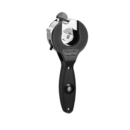 LXLAEOANG Ratschen-Rohrschneider, 8–29 mm, Universal-Rohrschneider, Edelstahl, Kupfer, Aluminium, Ratschenschere, Schlauchschneide-Handwerkzeuge(L) von LXLAEOANG
