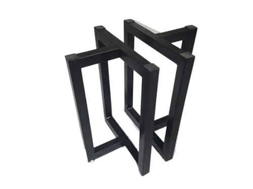 LXLAEOANG Schmiedeeiserne Beinhalterung, Bürobeinstativ, Massivholz-Großbrettrahmen, Metallstativ-Tischfuß für Couchtisch Bei Esstisch(Color 3) von LXLAEOANG