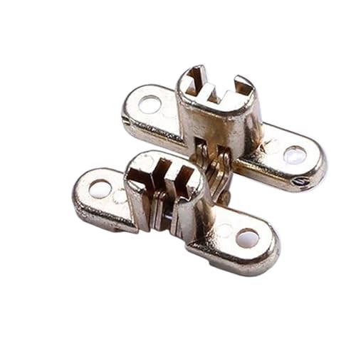 Verstecktes Kreuzscharnier, unsichtbare, verdeckte Möbelscharniere for Klappen von DIY-Esstischen, Fensterschreibtischen für Schränke, Wandschränke(Gold-thin) von LXLAEOANG