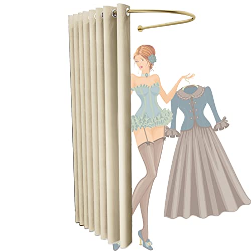 LXLIGHTS Freistehend Umkleidekabine, Löste Sich Umkleideraum Mit Schattierung Vorhang, Bekleidungsgeschäft Privatsphäre Schutz Partition Umkleidekabine Mit U-förmiger Stange Für Einkaufszentren LXLIGHTS Freistehend Umkleidekabine, Löste Sich Umkleideraum Mit Schattierung Vorhang, Bekleidungsgeschäft Privatsphäre Schutz Partition Umkleidekabine Mit U-förmiger Stange Für Einkaufszentren von LXLIGHTS