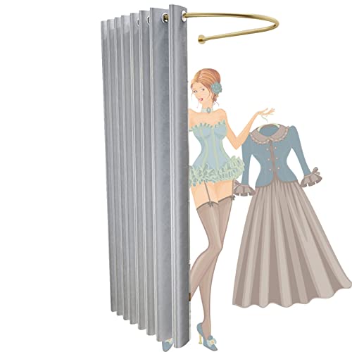LXLIGHTS Freistehend Umkleidekabine, Löste Sich Umkleideraum Mit Schattierung Vorhang, Bekleidungsgeschäft Privatsphäre Schutz Partition Umkleidekabine Mit U-förmiger Stange Für Einkaufszentren LXLIGHTS Freistehend Umkleidekabine, Löste Sich Umkleideraum Mit Schattierung Vorhang, Bekleidungsgeschäft Privatsphäre Schutz Partition Umkleidekabine Mit U-förmiger Stange Für Einkaufszentren von LXLIGHTS