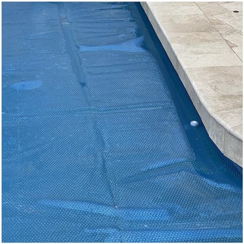 Abdeckplane Pool Badelandschaft Abdeckung Pool-Abdeckung, Wärmespeichernde Decke Für ERD- Und Oberirdische Schwimmbäder, Bubble-Side Down, Zuschneidbar (Color : Blue, Size : 10x14ft/305x427cm) von LXLZYXSF
