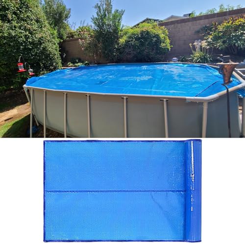Abdeckplane Pool Pool-Solarabdeckung Mit Ösen, Spa Thermodecke Blau, Rechteck Schwimmbadabdeckung Für Oberirdische Und Unterirdische Pools Für Wärmerückhaltung (Color : Blue, Size : 11x36ft/335x1097 von LXLZYXSF