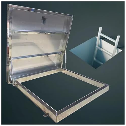 Schachtabdeckung Dacheinstiegsluken-Deckel Dachfensterabdeckung Rechteckig, Nach Oben Klappbar Schachtausstiegsabdeckungen 304 Edelstahl Silber Dachinspektionsausstiegskappe(Inner 95x95cm/37.4x37.4in) Schachtabdeckung Dacheinstiegsluken-Deckel Dachfensterabdeckung Rechteckig, Nach Oben Klappbar Schachtausstiegsabdeckungen 304 Edelstahl Silber Dachinspektionsausstiegskappe(Inner 95x95cm/37.4x37.4in) von LXLZYXSF
