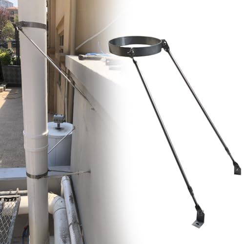 Schornsteinrohrhalterung Edelstahl Kaminrohrhalterungssatz Für Stabilität, Wandhalterungen, Dachstrebe Zur Befestigung, Abflussrohrhalterung(Hoop Dia-250mm(25cm)) von LXLZYXSF
