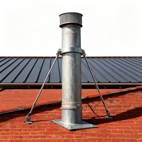 Schornsteinrohrhalterung Halterung Für Außenkamin Ofenrohrhalterungen Edelstahl Dachkaminhalterung Wandhalterung Für Abflussrohre(Hoop Dia-130mm(13cm)) von LXLZYXSF