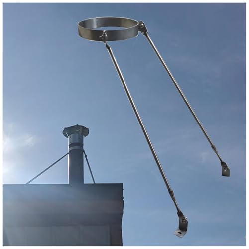 Schornsteinrohrhalterung Kaminrohr-Dachhalterung Edelstahl Wandhalterung Für Kaminrohre Metall Abflussrohr-Befestigungswerkzeug Mit Schrauben(Hoop Dia-90mm(9cm)) von LXLZYXSF