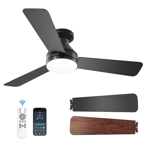Deckenventilator mit Fernbedienung,42in Deckenventilator mit Beleuchtung Schwarz,Schlafmodus Leise, 6 Geschwindigkeiten,Dimmbar, Umkehrbare DC, Lampe mit Ventilator Leise Für Schlafzimmer Deckenventilator mit Fernbedienung,42in Deckenventilator mit Beleuchtung Schwarz,Schlafmodus Leise, 6 Geschwindigkeiten,Dimmbar, Umkehrbare DC, Lampe mit Ventilator Leise Für Schlafzimmer von LXPWHR