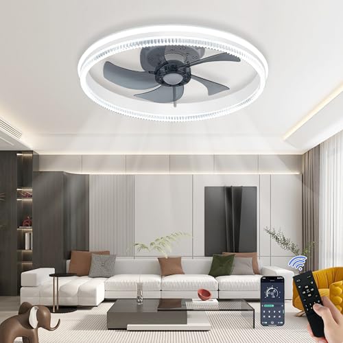 Deckenventilator mit Beleuchtung Weiß Leise, Deckenventilator mit Fernbedienung, Deckenlampe mit Ventilator 50cm, Reversibel Deckenleuchte Ventilator, Deckenventilatoren mit Timer. Deckenventilator mit Beleuchtung Weiß Leise, Deckenventilator mit Fernbedienung, Deckenlampe mit Ventilator 50cm, Reversibel Deckenleuchte Ventilator, Deckenventilatoren mit Timer. von LXPWHR