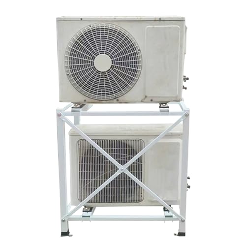 Doppellagiger Bodenständer Halterung Klimaanlage Außengerät, Klimaanlagenhalterung, Verzinkter Stahl, Bodenständer mit Abschrägung, für 1–3P(83x85cm/32.6x33in) von LXRHLIKG