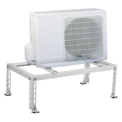 Halterung Klimaanlage Außengerät, Universal-Klimaanlagen-Bodenhalterung, Höhenverstellbar, Verzinkter Stahl, Stoßdämpfende Pads, 250 Kg, 1–3 P(90x40cm/35x16in) von LXRHLIKG