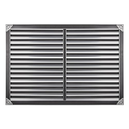Heizkörperverkleidung für Zuhause, Jalousie Heizungsverkleidung, Metallgitter-Lüftungsgitter, Dekorative Abdeckung, Wandmontage, für das Homeoffice(Black,60cm/24in) von LXRHLIKG
