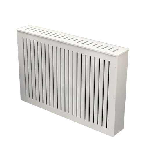 Heizungsverkleidung, Heizkörperabdeckung, Vertikaljalousien, Heizung Verkleidung Dekorschrank, Wasserdicht, Feuchtigkeitsbeständig, mit Ablagefläche(90x80x25cm/35x31x10in) von LXRHLIKG