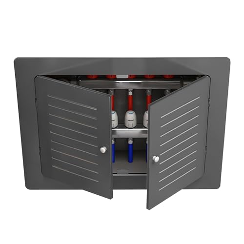 Heizungsverkleidung für Zuhause, Wandmontierte Heizung Verkleidung, Wasserdichte PVC Heizungsabdeckung mit 2 Türen, Hohllamellen und Griff(80x70cm/31.5x27.6in) von LXRHLIKG