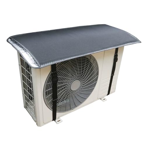 LXRHLIKG Klimaanlage Abdeckung, Schallschutz Verkleidung Klimaanlage Außengerät, Abdeckung Wärmepumpe aus Aluminiumfolie mit Nylon-Kordelzug und Schnalle(105x50cm/43x20in) von LXRHLIKG