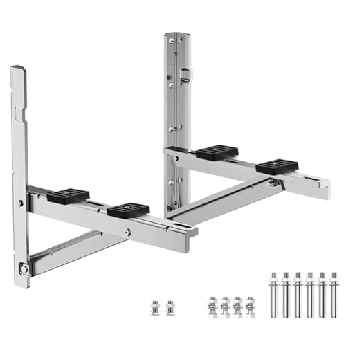 Wandkonsole Klimaanlage, Halterung Klimaanlage Außengerät, Rostfreier Edelstahl 304 mit Stoßdämpfendem Polster, Bis zu 400 Kg Belastbar, 1–3P(43x43x33cm/17x17x13in) von LXRHLIKG