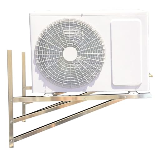 Wandkonsole Klimaanlage, Halterung Klimaanlage Außengerät für 1-5-P-Kondensator Mini Split Klimaanlagen mit Wärmepumpen(74x96x110cm/29x38x43in) von LXRHLIKG