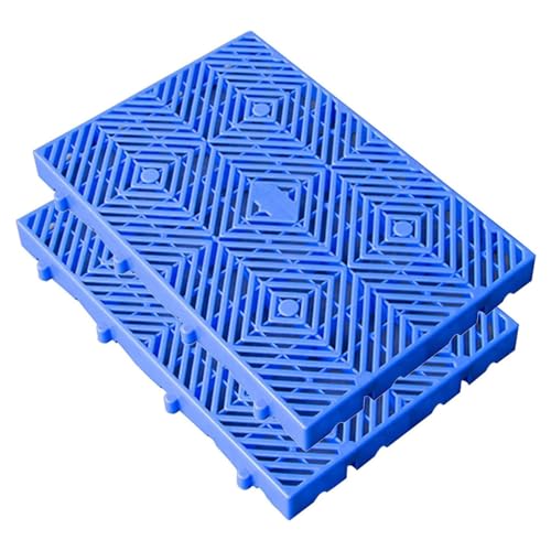 LXSEHN Kunststoffpalette, 2Stück-100x60x5cm Anti-Rutsch Stecksystem Leichtpalette, Universal Halbe Palette Gitter Tafel, Waren Tafel Bodenplatten Wasserdurchlässig für Küche Balkon Abstellräume von LXSEHN