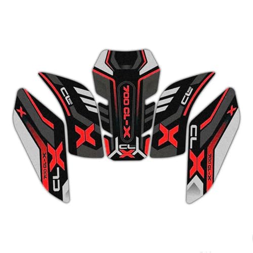 Karosserie Aufkleber Für CFMOTO CL-X 700 CLX700 Motorrad-Aufkleber-Set, Kraftstofftank-Pad-Schutzaufkleber(Rosso) von LXSKJ