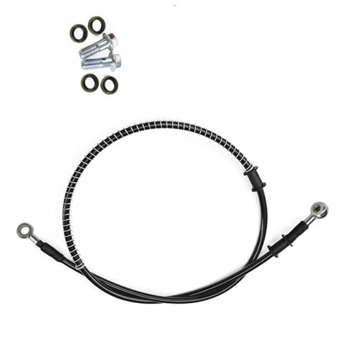 LXSKJ Bremsenzubehör Hydraulische Bremsleitung Aus Geflochtenem Stahl Für Motorräder, Kupplungsölschlauch, Rohr 400 Mm – 2300 Mm, M8, 90°, 28°(2000mm) von LXSKJ