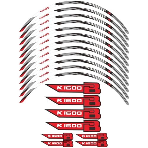 LXSKJ Karosserie Aufkleber Für BMW K 1600B K1600B 2017 2018 2019 2020-2023 Motorrad-Radaufkleber, Zubehör, Felgenaufkleber, Aufkleber(Grigio) von LXSKJ
