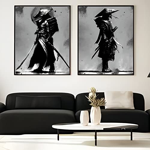 LXTOPN 2-teiliges Anime Samurai Poster japanische Wandkunst Dekor Druck Bild Gemälde für Wohnzimmer Schlafzimmer Dekoration,Rahmenlos(50 * 70cm) von LXTOPN