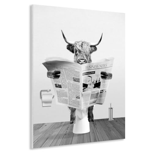 LXTOPN Hochlandrind Bild Schwarz Weiß Wandbilder, Kuh Poster mit Rahmen, Highland Cow Bilder für Wohnzimmer Schlafzimmer - Bereit zum Aufhängen LXTOPN Hochlandrind Bild Schwarz Weiß Wandbilder, Kuh Poster mit Rahmen, Highland Cow Bilder für Wohnzimmer Schlafzimmer - Bereit zum Aufhängen von LXTOPN