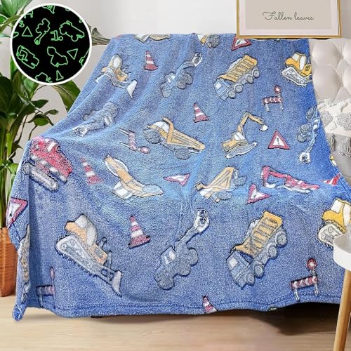 Kuscheldecke für Kinder, Decke Leuchtend Im Dunkeln Kuscheldecke Geschenke Jungs Kinder, Super Weiche und Warme Decke von LXTOPN