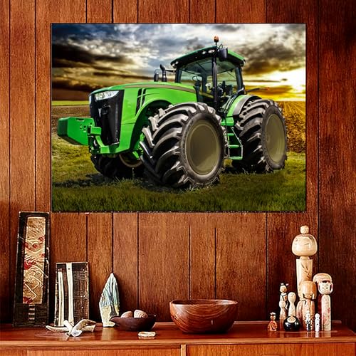LXTOPN Leinwandbild Maschin Traktor Bilder,Landwirtschaft Ernte Landschaft Leinwand Malerei,Modern Druck Traktor leinwand Poster Dekor Kein Rahmen. (70x90cm) von LXTOPN