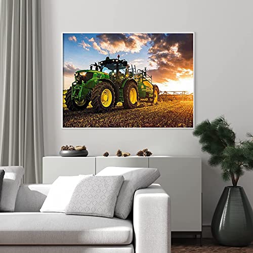 LXTOPN Maschine Traktor Bilder Leinwandbild,Landwirtschaft Ernte Landschaft Leinwand Malerei,Moderne Druck Poster Traktor leinwand Ölgemälde Dekor Kein Rahmen.(A01, 40x60cm) von LXTOPN