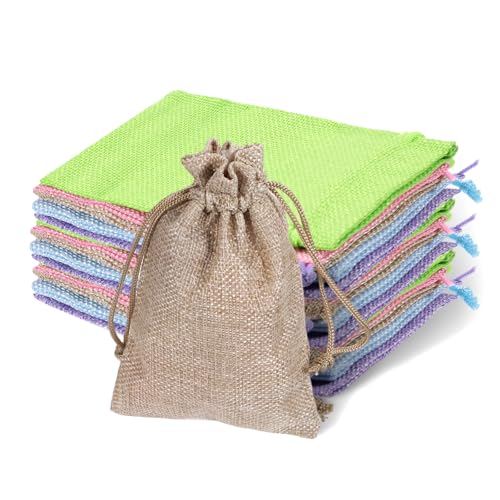 LXUEJIE 15 Stück Jutesäckchen Bunte, 10×15cm Jute Geschenktüten mit Kordelzug kleine Sackleinen Beutel Säckchen zum Befüllen für Schmuck Hochzeits Geschenke Party Feiern Weihnachten LXUEJIE 15 Stück Jutesäckchen Bunte, 10×15cm Jute Geschenktüten mit Kordelzug kleine Sackleinen Beutel Säckchen zum Befüllen für Schmuck Hochzeits Geschenke Party Feiern Weihnachten von LXUEJIE