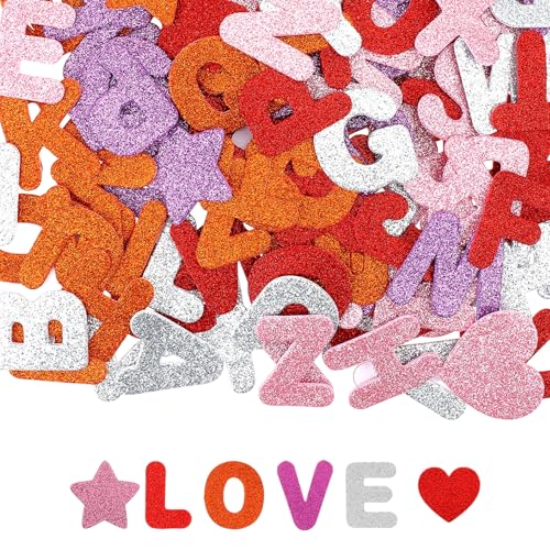LXUEJIE 196 Stück Moosgummi Buchstaben, Glitzer Buchstaben Aufkleber Selbstklebend Glitter Alphabet Klebebuchstaben Groß für Kartendekoration DIY Handwerk LXUEJIE 196 Stück Moosgummi Buchstaben, Glitzer Buchstaben Aufkleber Selbstklebend Glitter Alphabet Klebebuchstaben Groß für Kartendekoration DIY Handwerk von LXUEJIE
