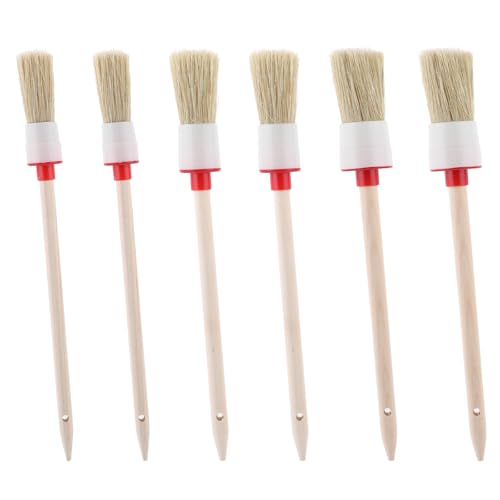 LXUEJIE 6 Stück Borstenpinsel, 20mm/25mm/30mm Rundpinsel Ringpinsel Lackierpinsel Wachspinsel Naturholz Rundpinsel Ringpinsel Naturborstenpinsel für Wänden LXUEJIE 6 Stück Borstenpinsel, 20mm/25mm/30mm Rundpinsel Ringpinsel Lackierpinsel Wachspinsel Naturholz Rundpinsel Ringpinsel Naturborstenpinsel für Wänden von LXUEJIE